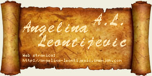 Angelina Leontijević vizit kartica